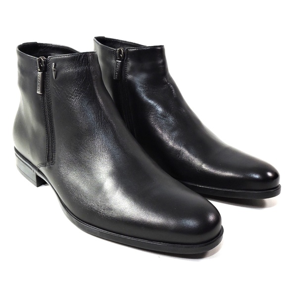 GOODMAN ?? MEN\'S BLACK SOFT LEATHER WINTER BOOTIE main image 6